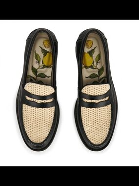DUKE + DEXTER Wilde Rattan Penny Loafer